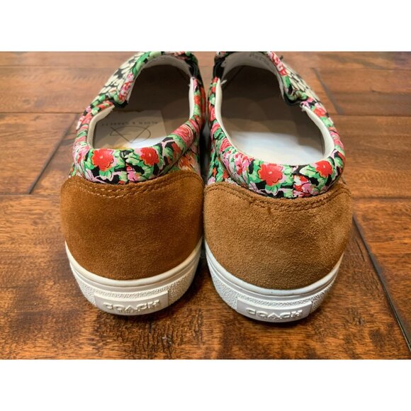 Coach C103 Multicolor Floral | Black & White Animal Print Slip On Flats, Size 8 - Picture 5 of 10
